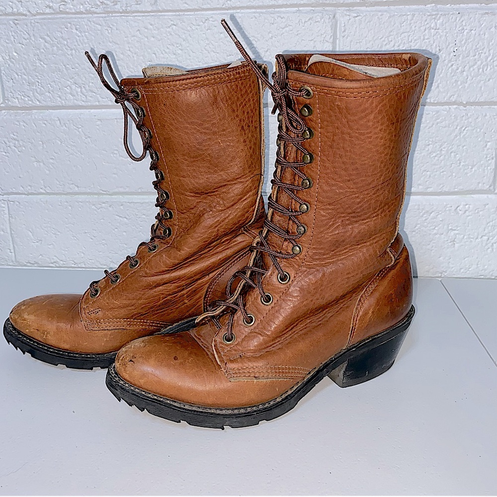 Double H Brown Heeled Boots